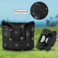 thumbnail image 6 of Haosy White Flower and Dots Golf Mallet Putter Cover Strong Magnetic Leather Golf Club Headcover Closure, 6 of 7