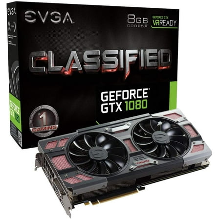 EVGA GeForce GTX 1080 8GB CLASSIFIED ACX 3.0 & RGB LED GAMING 08G-P4-6386-KR