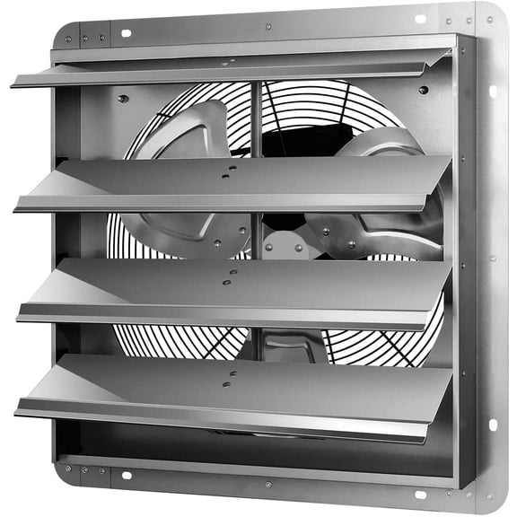 iPower 16 inch 1200 CFM Shutter Exhaust Fan Aluminum High Speed Vent Fan