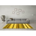 thumbnail image 3 of Ahgly Company Machine Washable Indoor Rectangle Abstract Yellow Contemporary Area Rugs, 4' x 6', 3 of 4