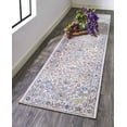 thumbnail image 2 of Matana Bohemian Space Dyed Area Runner, Ivory/Gold/Blue, 2ft - 3in x 7ft - 9in, 2 of 7