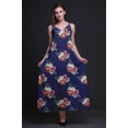 thumbnail image 3 of Bimba Robe Longue Sans Manches à Bretelles Spaghetti Imprimée Florale en Rayonne pour Femmes - TTTG, 3 of 4