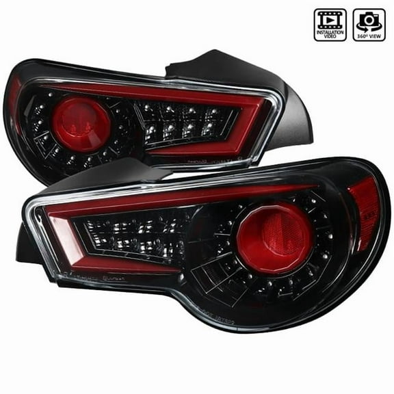 BRZ Sequential LED Tail Lights for 2012-2016 Scion FRS - Glossy Black