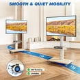 thumbnail image 3 of TAVR Universal Rolling TV Cart Stand with Wheels for 32-70 inch TVs up to 88 lbs, Height Adjustable Swivel Mobile Cart, 3 of 6