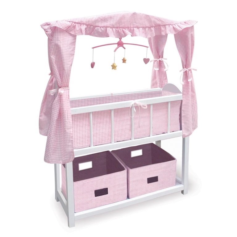 Badger Basket Canopy Doll Crib with Mobile and Baskets photo 1