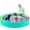 Green-Blue-Yellow-Red, variant on Foldable Dog Pool with Sprinkler for Large Dogs, Portable Hard Plastic PVC Pet Bathing Tub, Outdoor Collapsible Swimming Pool for Pets, 79'' x 12''