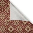 thumbnail image 5 of Ambesonne Snowflake Grommet Curtain, Bicolor Winter Design, 50" x 120", Ruby Beige, 5 of 6
