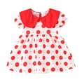 thumbnail image 3 of Tranfacy Kids Girls 6 Months To 3 Years Summer Print Round Neck Dress Short Sleeve Sweet Casual Style, 3 of 5