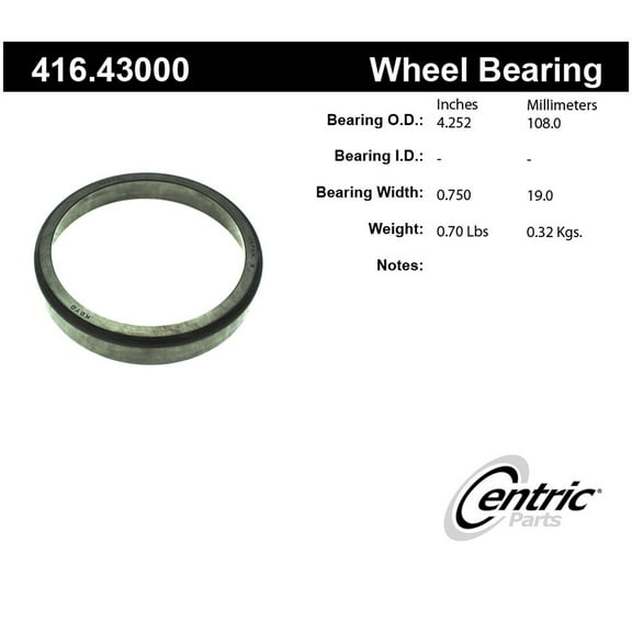 Centric 416.43000 Premium Wheel Race