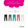 thumbnail image 2 of MeMoi  Front Seam Cotton Blend Leggings - Girls - Female (12-14, Teal), 2 of 7