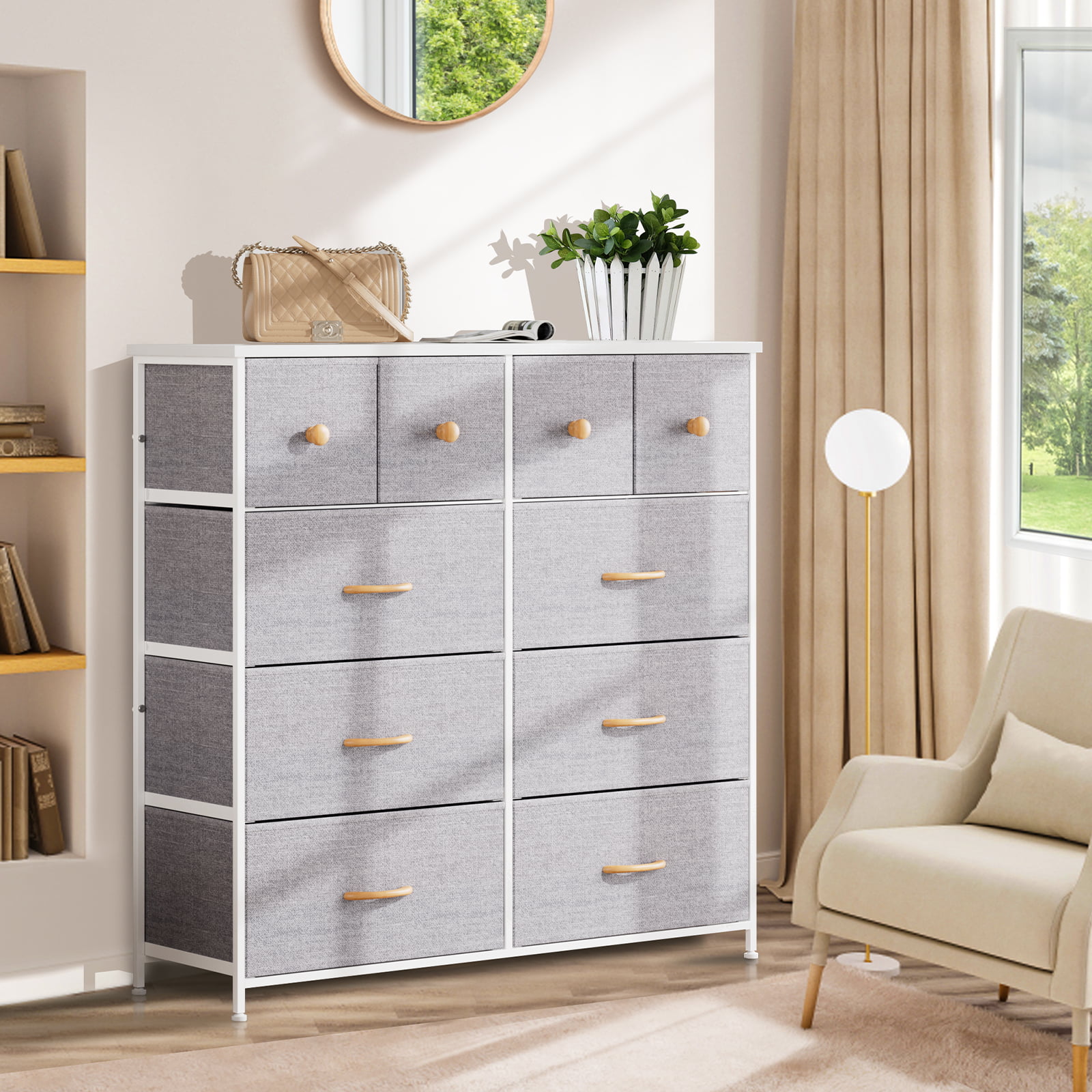  Nicehill Dresser for Bedroom with 10 Drawers, Storage Drawer  Organizer, Tall Chest of Drawers for Closet, Clothes, Kids, Entryway,  Fabric Drawers : Home & Kitchen