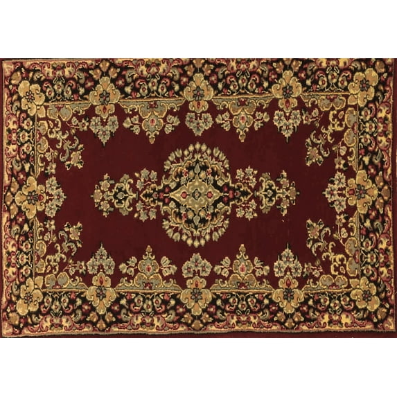 Ahgly Company Indoor Rectangle Persian Brown Traditional Area Rugs, 2' x 5'
