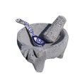 thumbnail image 1 of Molcajete de Piedra Volcanica Pitzotl con forma de cochinito Incluye tejolote y Cuchara de Talavera Poblana CEMCUI Molcajete pitzotl en forma de cochinito, incluye tejolote y cuchara de Talavera Poblana, 1 of 4