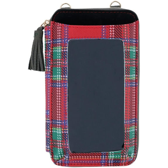 Buxton  Tartan Plaid Printed Vegan Leather Everywhere Wallet (Women)