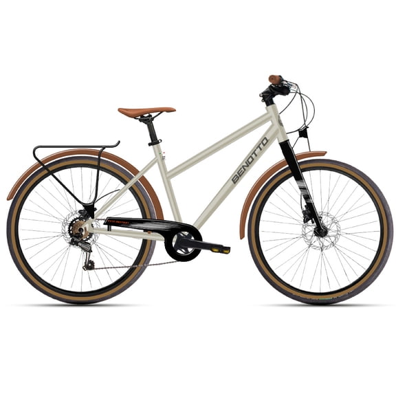 Bicicleta Benotto Eco Motion tipo city rodada 700C freno doble disco color titanio