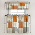 thumbnail image 5 of Beige Blackout Kitchen Curtains Tiers and Valances Set 3 Piece for Windows Orange Kitchen Window Curtains Set,Modern Abstract Art Valances for Living Room(36" Tiers Set), 5 of 5