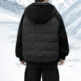 thumbnail image 5 of YUANxueke Boys Zip Up Thickened Coat, Long Sleeve Puffer Jacket with Drawstring Hood, Winter Warm Casual Outerwear, 5 of 7