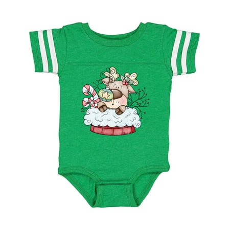 

Inktastic Christmas Chimney Reindeer Gift Baby Boy or Baby Girl Bodysuit