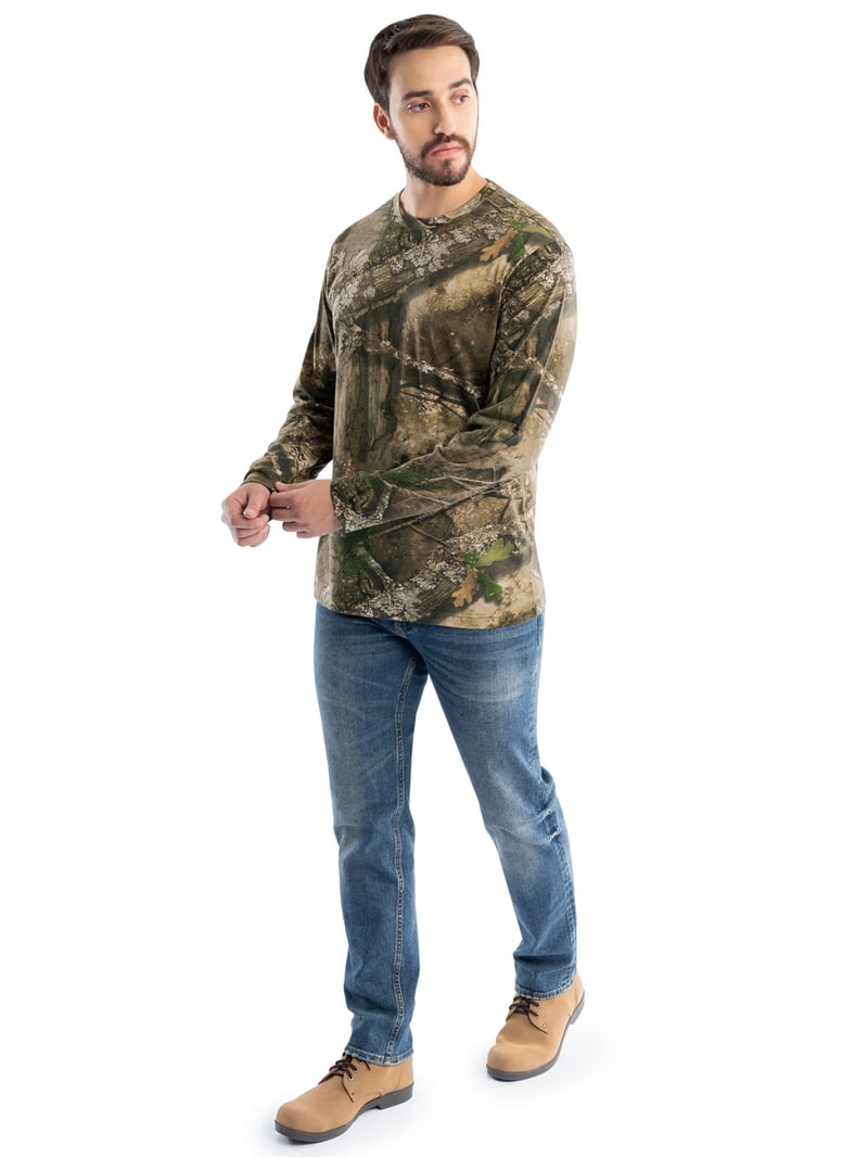 Realtree Men's Long Sleeve Camo T-Shirt with Scent Control, 3XL