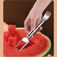 thumbnail image 6 of Stainless Steel Watermelon Cutter Tool with 2-in-1 Cube Slicer & Serving Fork, Non-slip Grip & Rust-proof Design for Easy Fruit Prep, Perfect for Summer Bbqs, Picnics, and Family Gatherings, 6 of 7