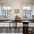 thumbnail image 3 of Light Grey Marble Pattern Kitchen Curtains and Valances Set-3 Piece Kitchen Curtains Sets with Valance for Windows Rod Pocket Machine Washable Kitchen Decor(54"x18"+2x27.5"x24"), 3 of 5