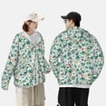 thumbnail image 4 of Fotbe Floral In Teal Chaqueta con Protección Solar UPF 50+ para Hombre y Mujer, Camisa con Capucha y Bolsillos-X-Large, 4 of 7