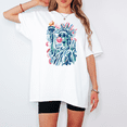 thumbnail image 2 of Preppy Statue Of Liberty Shirt, Bubble Gum 4th Of July Tee, Cute Patriotic Womens Unisex T-Shirt, 2 of 8