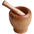 thumbnail image 1 of Wooden Mortar & Pestles Functional Seasoning & Spice Tools Grinding Bowl Set Garlic Mud Pepper Grinder Crush Pot Kitchen Accessory for Home Cooking Tool, 11cm x 11cm, 1 of 7