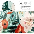 thumbnail image 5 of Spring Flower Shower Curtain for Bathroom Decor 36Wx72H Stall Pink Small Half RV Floral Green Leaves Farmhouse Rustic Botanical Art Printed Fabric Polyester Waterproof 7 Pack Plastic Hooks, 5 of 6
