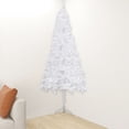 thumbnail image 1 of vidaXL Corner Artificial Christmas Tree White 150 cm PVC, 1 of 5