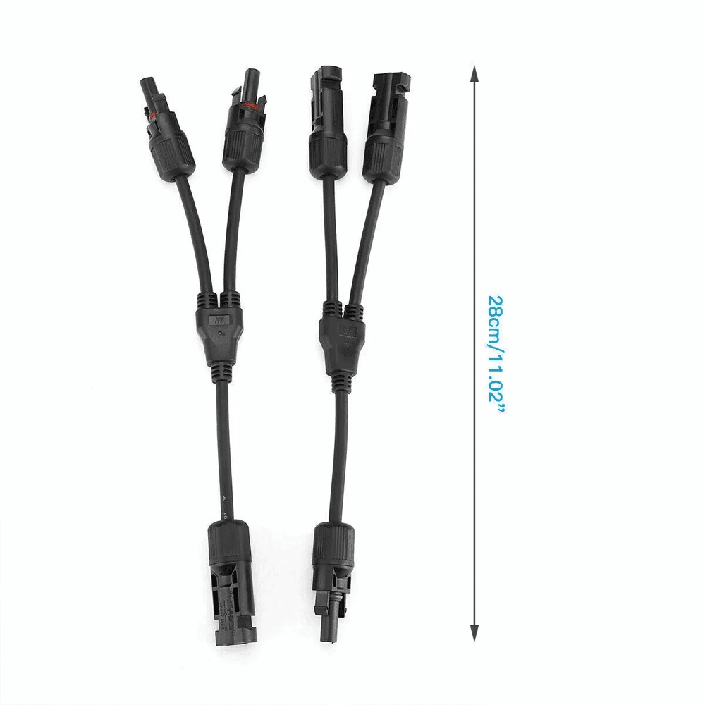1 Pack Solar Panel Y Branch Cable Connection Waterproof Adapter Connector Extension USA