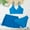 Sky Blue, variant on XDZJLR Girl Swimsuit for 3 Piece Plain Wrap Bikini with Ruched Cover Up Skirt Set Swimwear Army Green 10-11 Years