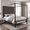 Black, variant on Euroco Metal Queen Size Canopy Bed with Linen Fabric Upholstered Headboard, 4-Poster Platform Bed, No Box Spring Needed, Gold