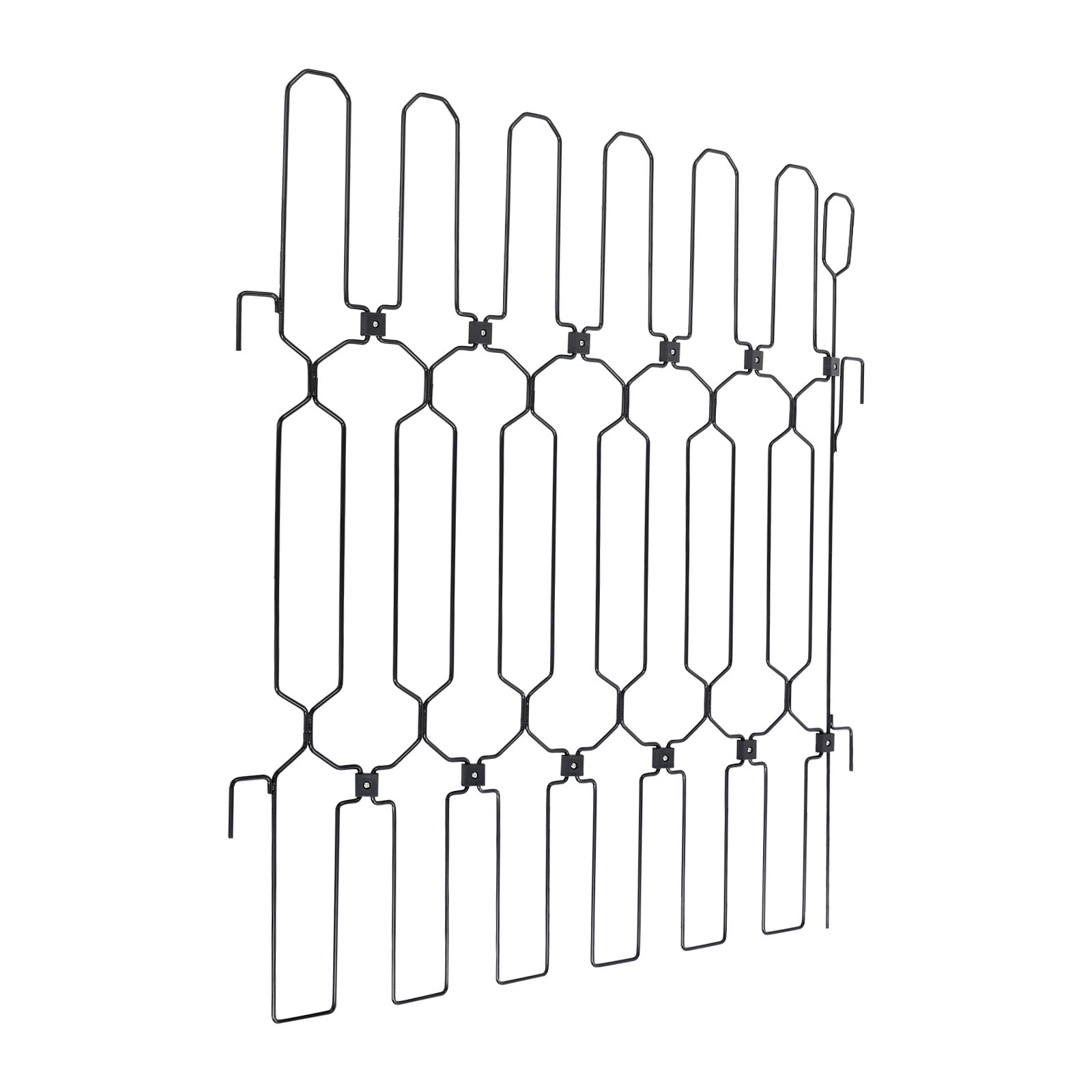 Pet Gate, Retractable Dog Gate 66x78cm Black, Heavy Duty Metal Anti Escape Barrier for Doorway, Chew Proof Fence for Dogs Cats, 30.7in Height, Foldable Storage, Easy Handle, Lock Bracket
