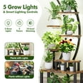 thumbnail image 5 of Aukfa 9-Tier Plant Stand with Full Spectrum Grow Lights & Timer, 63" Heavy Duty Tall Indoor Metal Plant Shelf, 2-Pack, Rustic Brown, 5 of 8