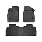 Husky Liners Weatherbeater Floor Mats | Fits 2007 - 2014 Ford Edge; 2007 - 2015 Lincoln MKX | Front & 2nd Row, 3-pc Black - 99761