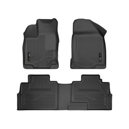 Husky Liners Weatherbeater Floor Mats | Fits 2007 - 2014 Ford Edge; 2007 - 2015 Lincoln MKX | Front & 2nd Row, 3-pc Black - 99761