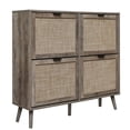 thumbnail image 5 of 4 Doors Shoe Rack, Freestanding Modern Shoe Storage Cabinet for Entryway, 5 of 10