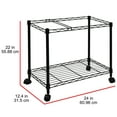 thumbnail image 2 of Oceanstar Portable 1-Tier Metal Rolling File Cart with Swivel Casters, 24 L x 12.4 W x 22 H inches, Black Color, 2 of 7