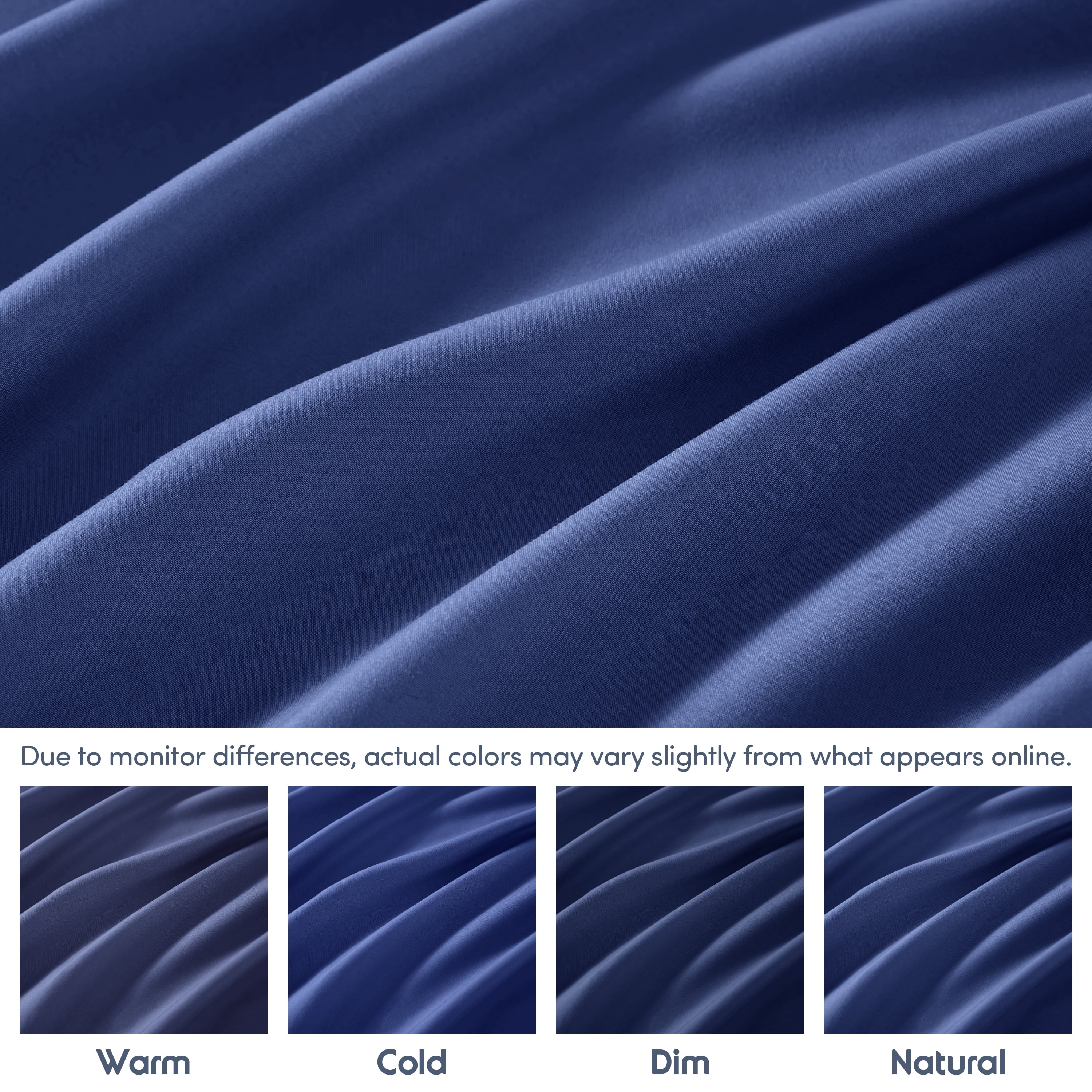 Lammaloe 4 Pack Extra Deep Pocket Twin Fitted Sheet Only, Fits 18" to 24" Mattress, Soft Microfiber Fitted Bed Sheet, Royal Blue