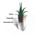 thumbnail image 6 of Mayne Valencia 16" x 16" x 30" Tall Square White Plastic Planter, 6 of 7