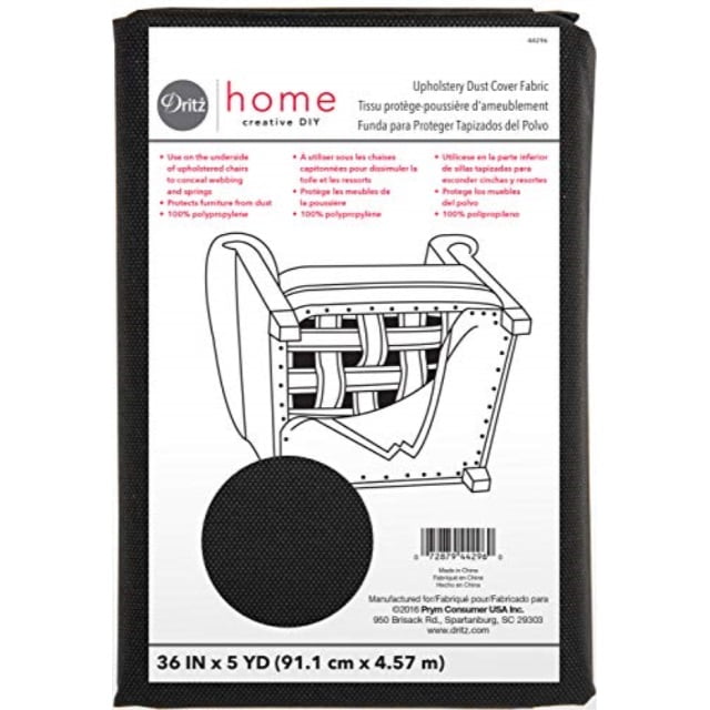 36-Inch x 5-Yards Charcoal Dritz Home 44296 Upholstery Dust Cover Fabric