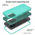 thumbnail image 5 of NIFFPD iPhone 14 Pro Case with Screen Protector + Camera Lens Protector, Heavy Duty Hard Shockproof Phone Case for iPhone 14 Pro 6.1" Teal+Light Green, 5 of 7