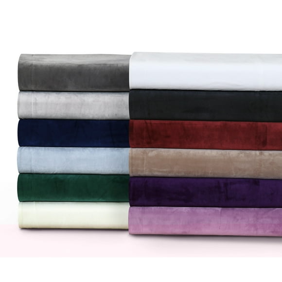 Tribeca Living VENICEDUVETKIBL Venice Velvet Oversized Solid Duvet Set, King, Black