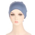 thumbnail image 5 of iHPH7 Head Bands for Women's Hair Turban Head Wraps for Women Cancer Hats for Women Chemo Head Scarves for Women with Cancer Chemo Hats for Women, Blue One Size, 5 of 6