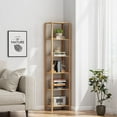 thumbnail image 6 of Bookshelf, 6-Tier Tall Book Shelf, Narrow Bookcase for Small Space, DIY Stackable Bookshelf, for Living Room, Office, Study, Entryway, Industrial, 6 of 6