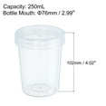 thumbnail image 2 of Uxcell 250mL Tazas de Muestra de Plástico Contenedores a Prueba de Fugas Tapa de Rosca para Laboratorio Hogar Transparente 2 Paquete, 2 of 6