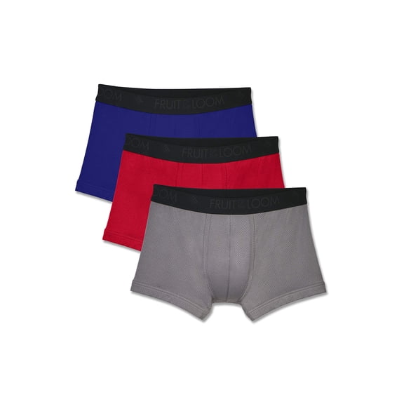 Fruit of the Loom Men's Breathable Lightweight Micro-Mesh Boxer Briefs, 3 Pack