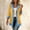 Yellow, variant on Women's Color Block Denim Trim Hoodie Cardigan, Lapel Full Button Long Sleeve Pocket Contrast Casual Jacket Red XL(XL)