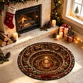 thumbnail image 4 of Christmas 3D Rug Round Optical Illusion Non-Slip,Non-Slip & Wear-Resistant, Machine Washable, Indoor Entryway Use, Festive Holiday Decor, 4 of 5